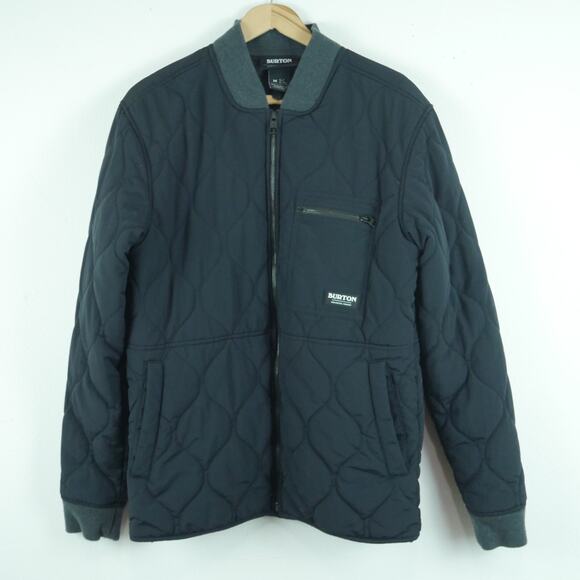 Burton Mallett Jacket Men's Medium Quilted Chore Coat Black Utility Gorpcore